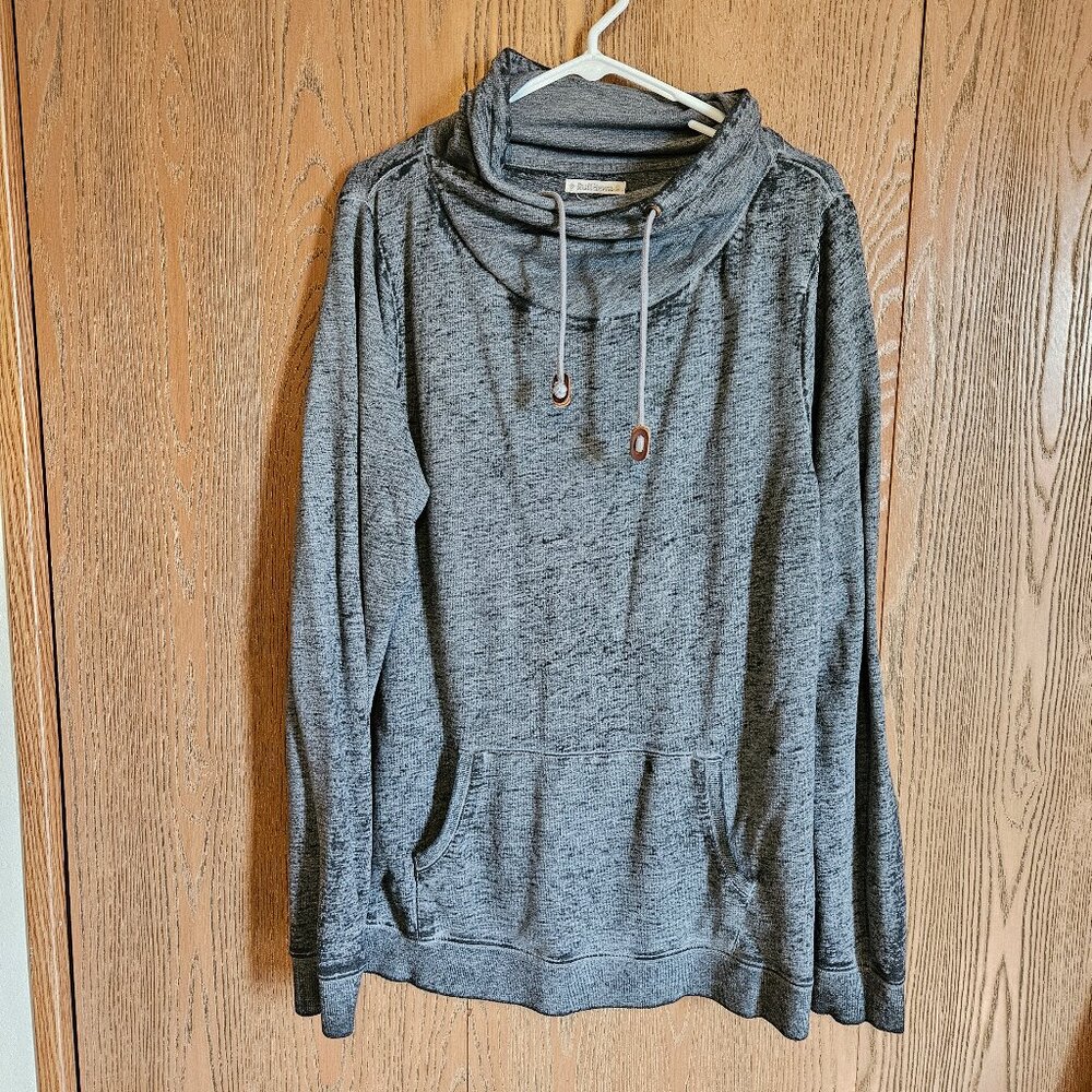 Women's size L gray Ruff Hewn Grey long sleeve with cowl neck